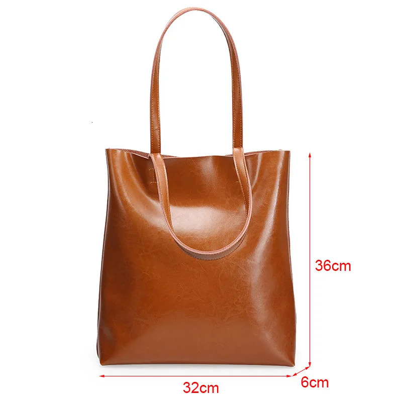 Cow Leather Bag Ladies Genuine Leather Handbags Big Women Bag Large Vintage Female Office Hand Shoulder Bags For Women Tote 251021