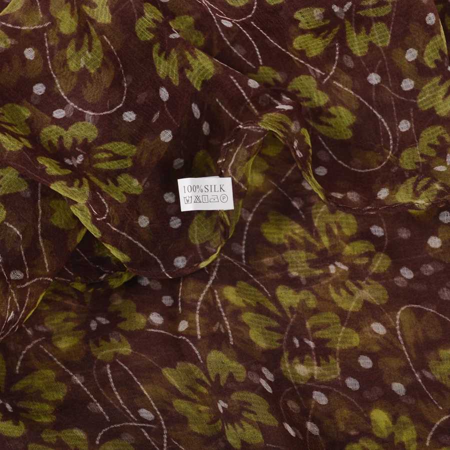 BYSIFA Coffee Green Silk Scarf Hijab Elegant Long Neck Scarves Shawls Spring Fall Brand Accessories Head Scarf Cape 170100 W251021