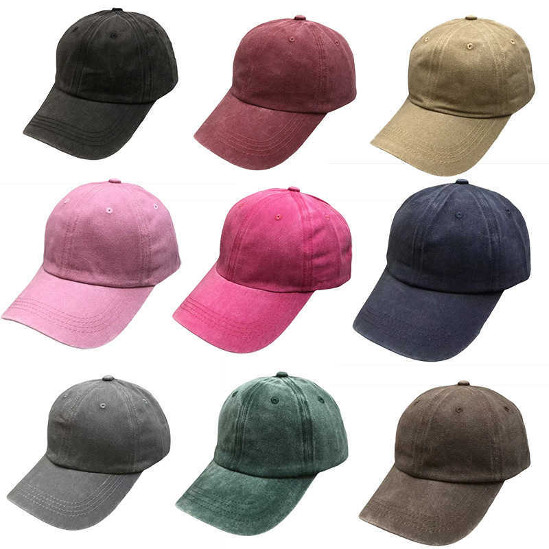 Plain Washed Baseball Cap for Men and Women Outdoor Sun Hat Embroidery Printing Diy Trendy Hat H251020