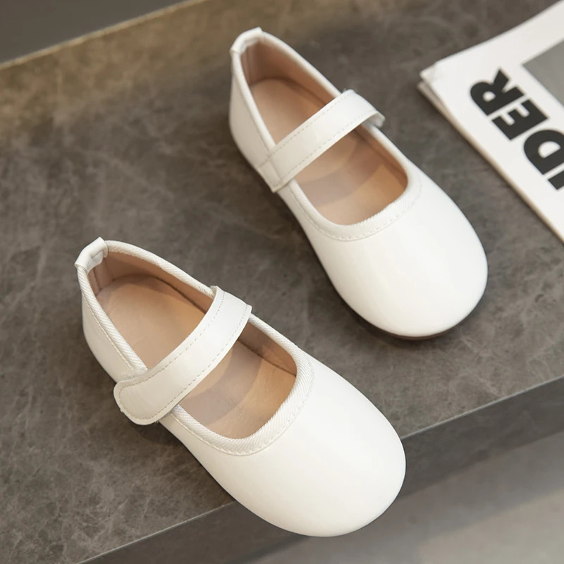 Little Girls Mary Janes Soft Leather Plain Autumn Children Princess Shoes Light Round Toe Daily 2130 Toddler Kids Flats 251021