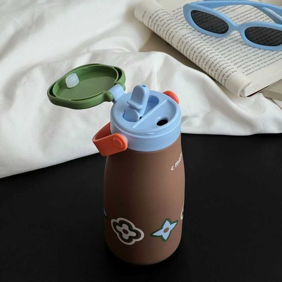 Highcolor value handheld straw ceramic liner doubledrinking insation cup texture printing portable couple fem students Y251021