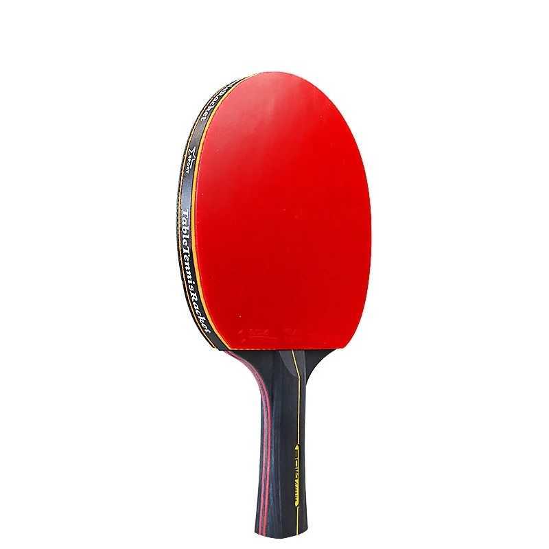 2PCS Professional 6 Star Table Tennis Racket Ping Pong Racket Set Pimplesin Rubber Hight Quality Blade Bat Paddle with Bag W251021