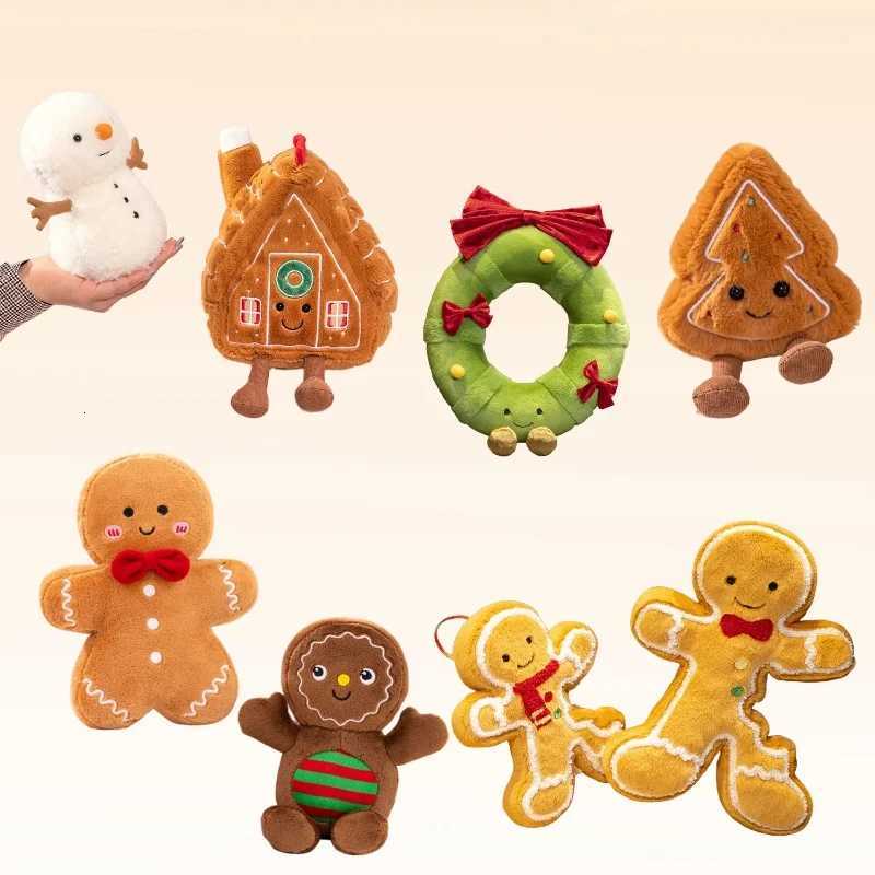 Christmas Plush Toy Pillow Collection Soft Stuffed Christmas TreeGingerbread ManReindeerWreath Hanging Ornaments Kids Gift W251021