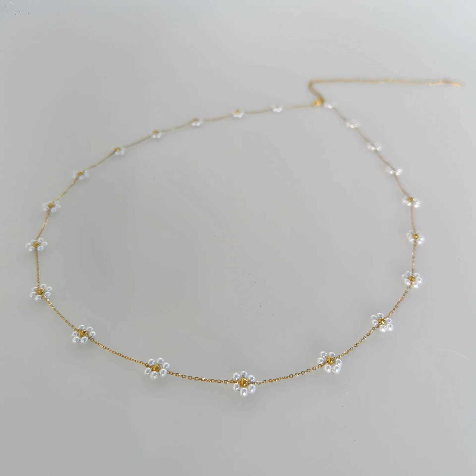 Fashionable Stainless Steel Five Petal Flower Pendant Flower Charm Jewelry Necklace Womens Banquet Accessories1 D251021