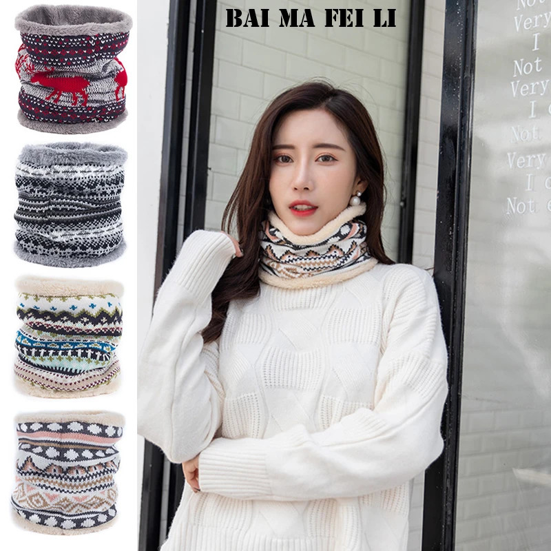Winter Scarf Warm Fashion Neckerchief Knitting Scarf Circle Outdoor Ski Casual Scarf Loop Warmer Men and Women 251021