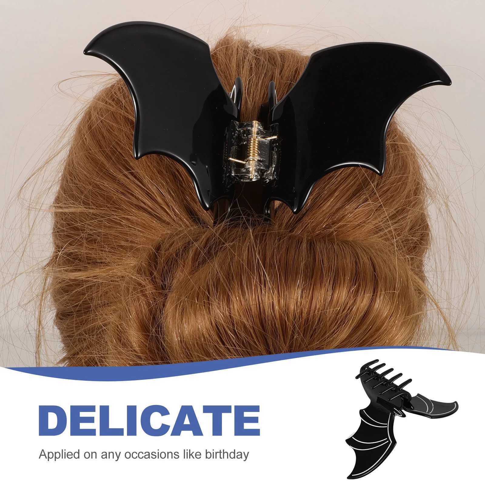 Halloween Pumpkin Bat Hair Claw Clip Back Of The Head Grab Clip Shark Clip Headdress For Women Girls Hair AccessoriesW254021