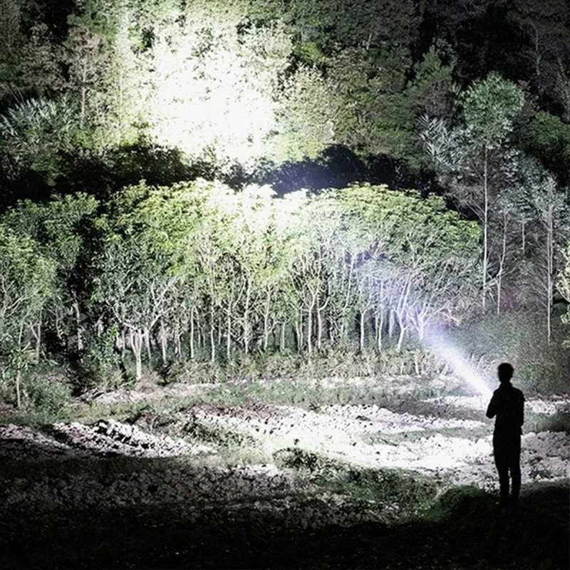 Portable Powerful LED Flashlight Mountable Bracket Handheld Searchlight USB Rechargeable Spotlight Waterproof Torch Light X251021