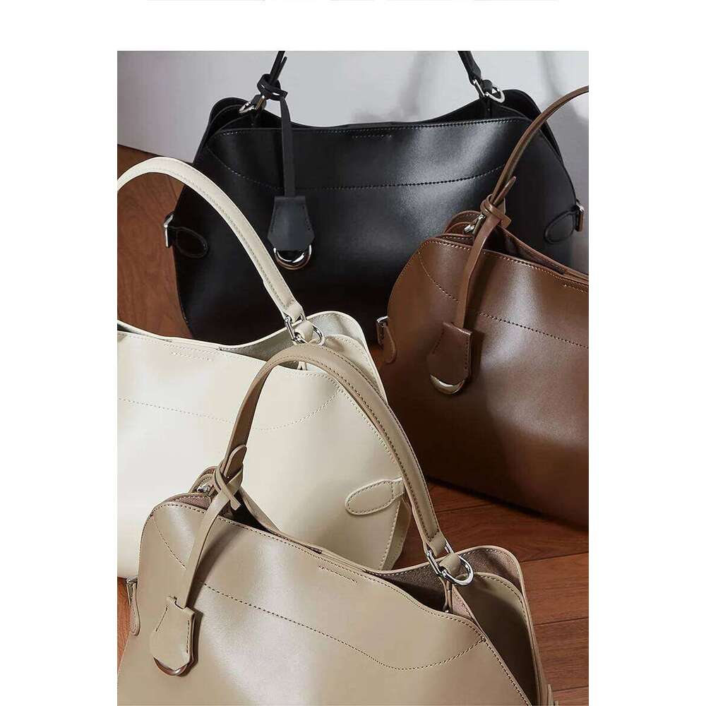 Fashion genuine leather women's shoulder design commuter handbag for women shopping travel crossbody bag