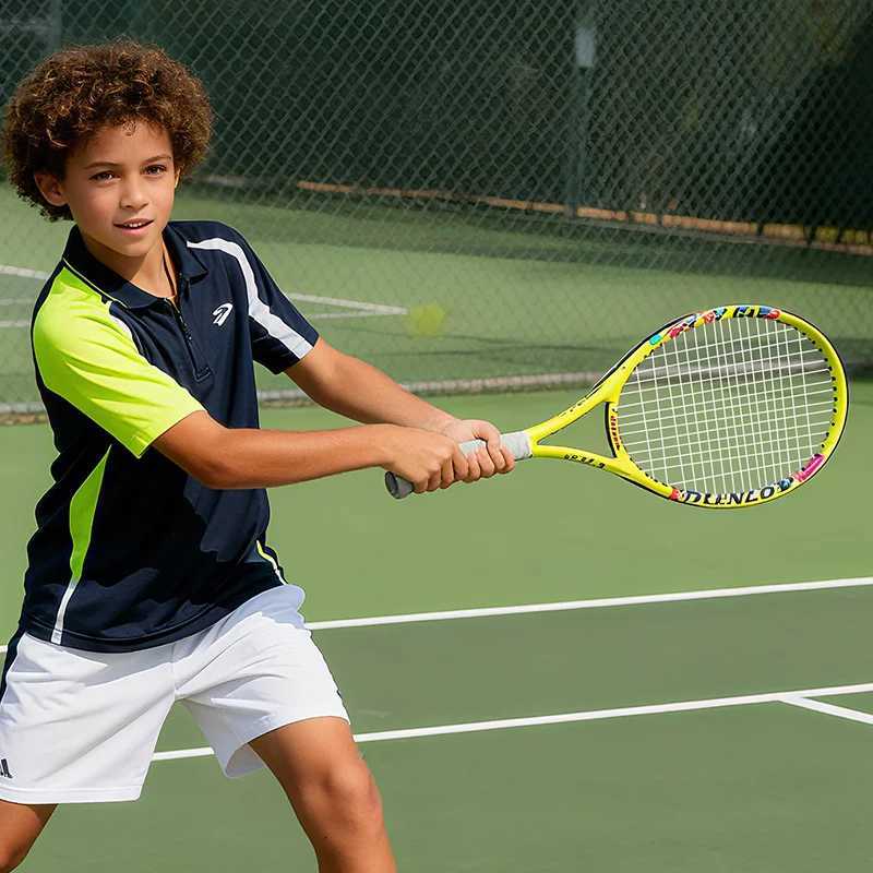 Childrens tennis racket from 3 to 0 years old Carbon fiber boys and girls Ultra light 9 2 23 25 inches Pink green orange W251021