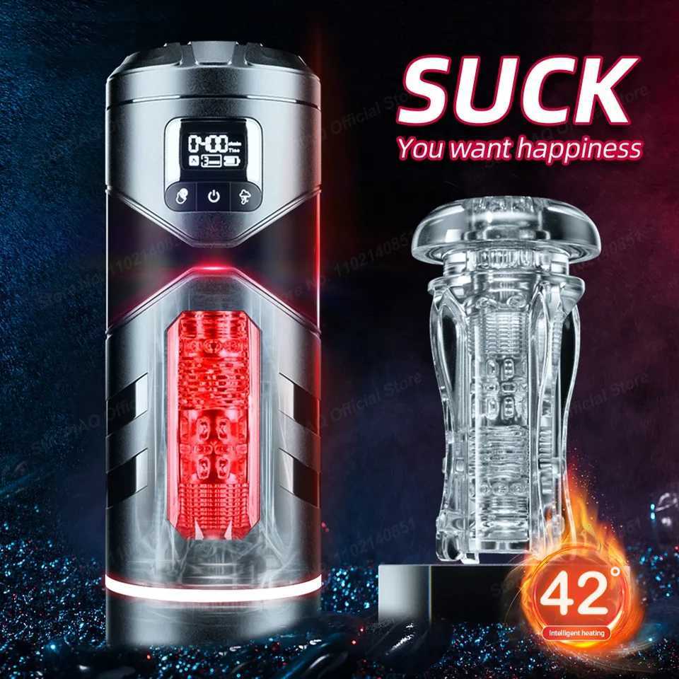 Automatic Heated Masturbation Cup for Men Sucking Pocket Pussy Adult Sex Toy Blowjob Machine Vagina Stroker Male Masturbators L251021