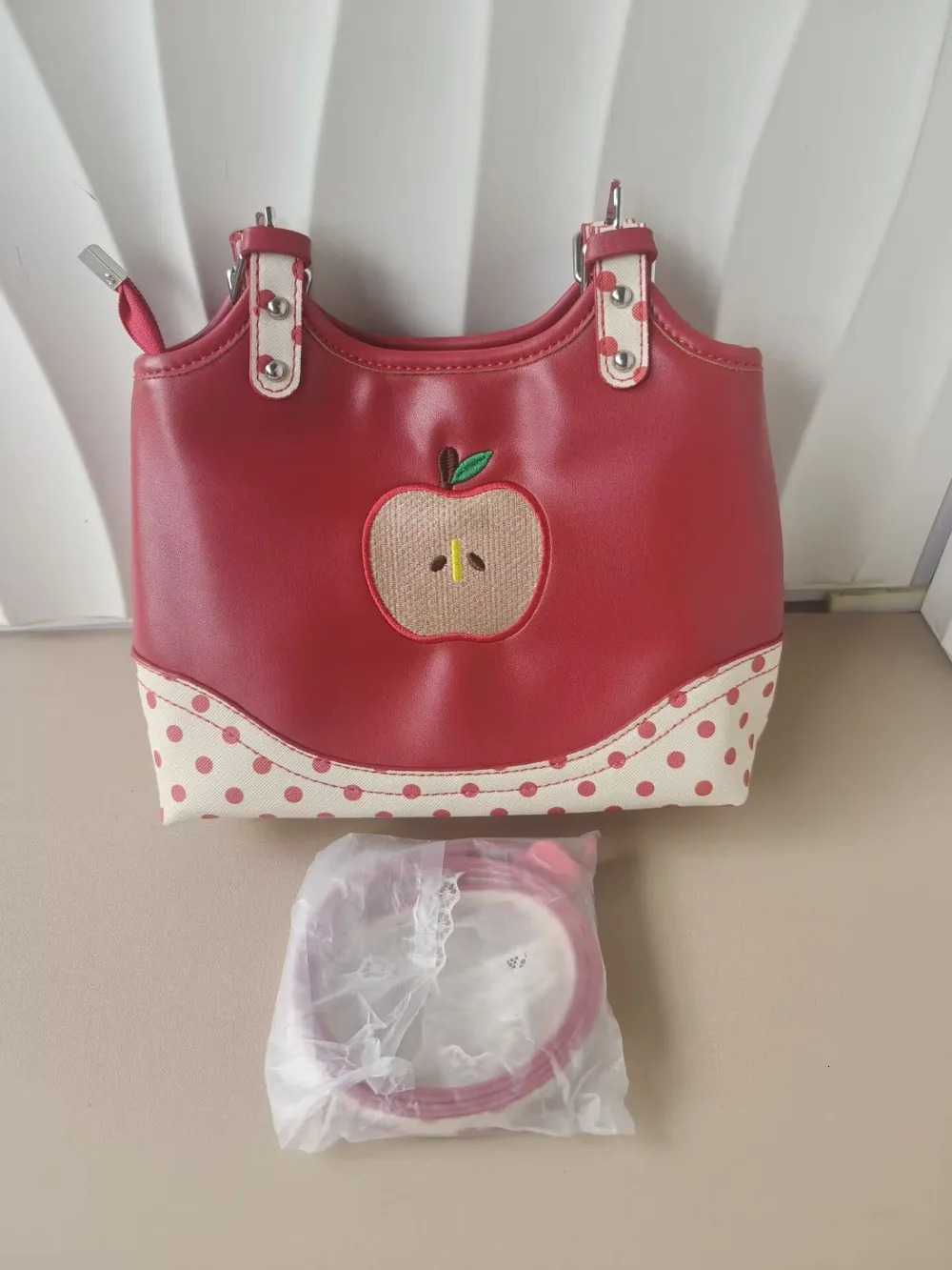 Sweet Transparent Ita Bags for Woman Dot Print Apple Shoulder Bag Underarm Bolso Beautiful Sac Femme Practical Bolsos De Mujer 251021