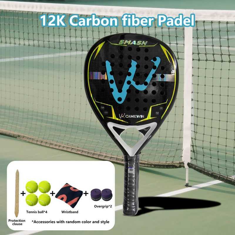 2K Carbon Fiber Padel Racket with EVA Memory Foam Cotton New Process Caged Tennis Racket Board Style Racket W251021