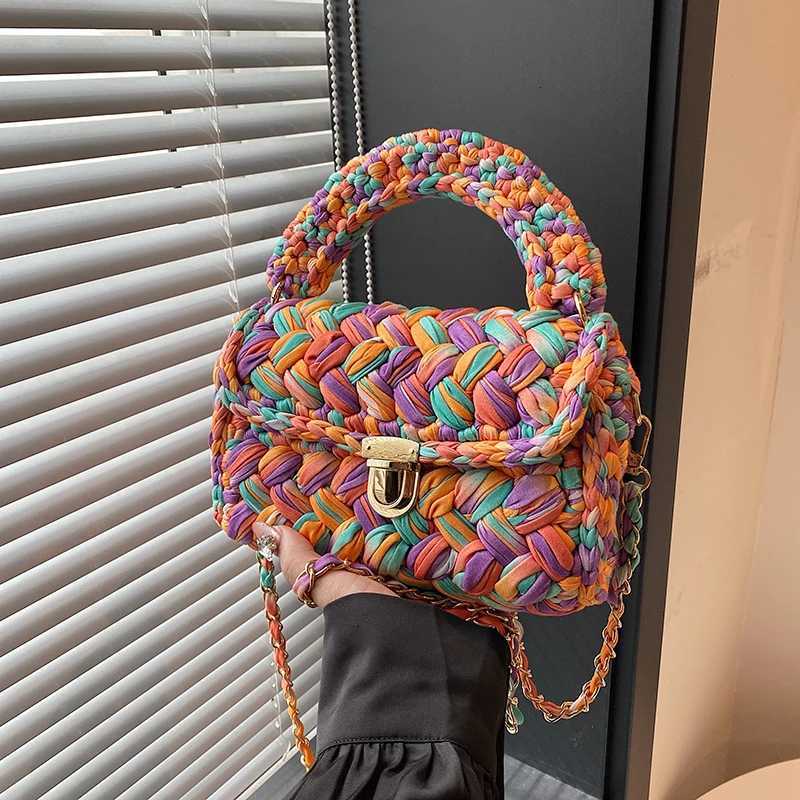 Elegant Crochet Sling Bag with Tassel for Ladies New Arrival Handmade Bag in Style Trendy Shoulder Bag with Braided Textures Z251018