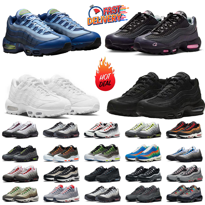 Running Shoes 95s Sneakers Mens Trainers Big Bubble Pink Foam Neon Corteiz Honey Triple Black White Grey Fog Sports Shoes chaussures schoenen 36-46