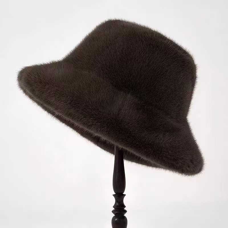 Imitation Mink Fur Fisherman Hat for Women Autumn and Winter Warm Fashionable Thickened Fur Fisherman Hat H251020 683Z