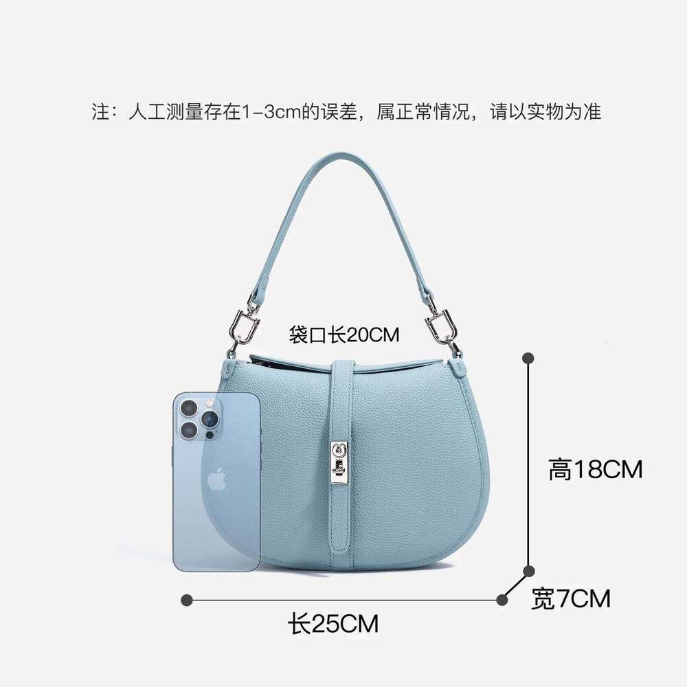 Genuine Leather Underarm Summer New Niche Top Layer Cowhide Commuter Saddle Fashion Ladies Hand-Held Shouder Bag Suotong1021