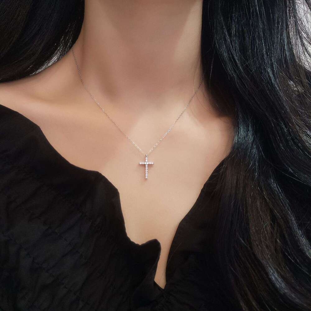 Necklace Designer luxury pendant necklace for Women men 925 silver plated with 18K gold Cross High-end Elegant Unique Festival gift