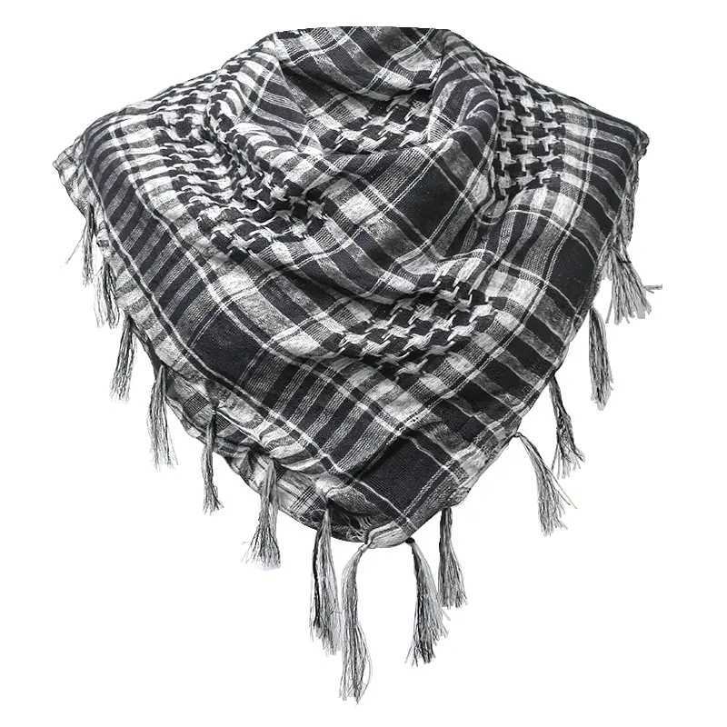 Houndstooth Scarf Plaid Hijab Bandana Hiking Scarves Arab Tactical Elegant Womens Shawl Shemagh Light Tassel For Men 100X100cm W251021