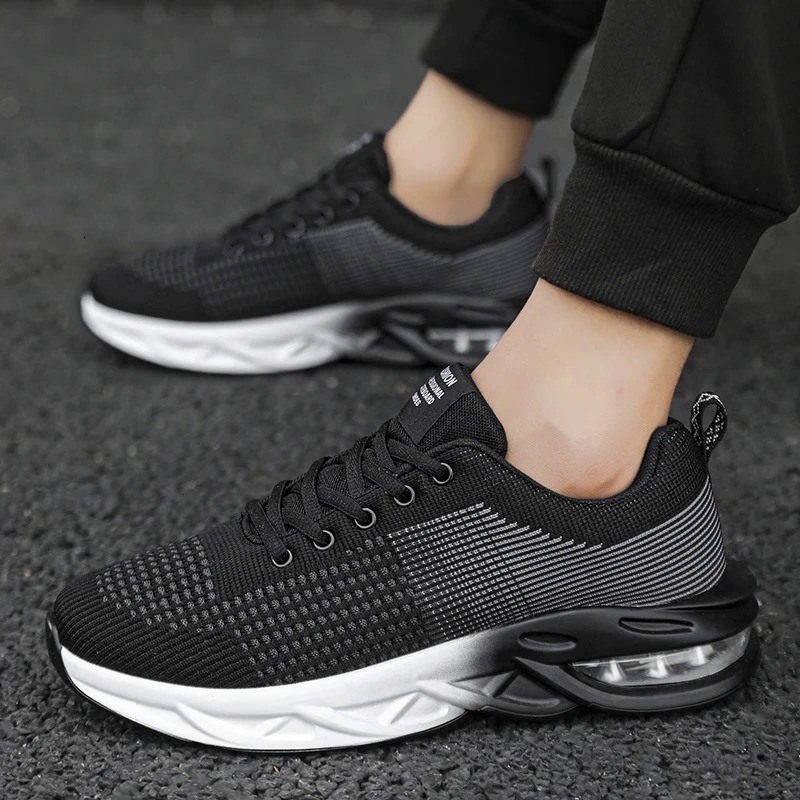 YRZL Men Running Shoes Trend Breathable Mesh Lightweight Shoes for Men Non Slip Soft Sole Comfortable Walking Sneakers 251017