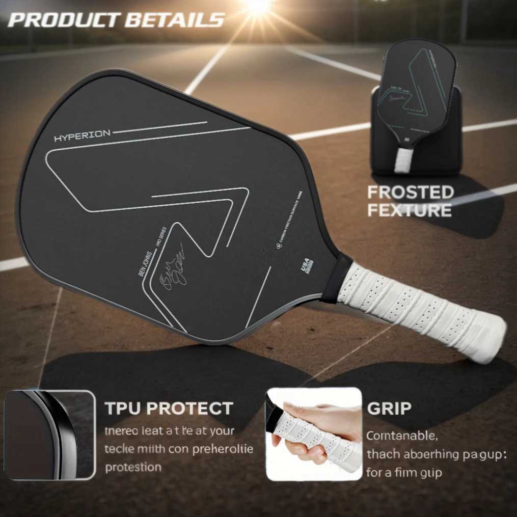 New Pickleball Paddle Training Racket T700 Carbon Fiber 6MM Honeycomb Core Professional Pickleball USA PA Approved Pickleball W251021