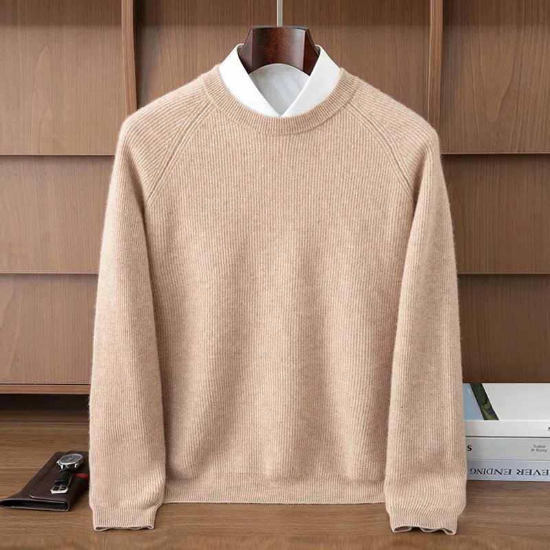 100 Pure Cashmere Sweater Men Oneck Basic Pullover Autumn Winter Soft Warm Comfy Bottom Cashmere Knitwear High Quality Tops 251020