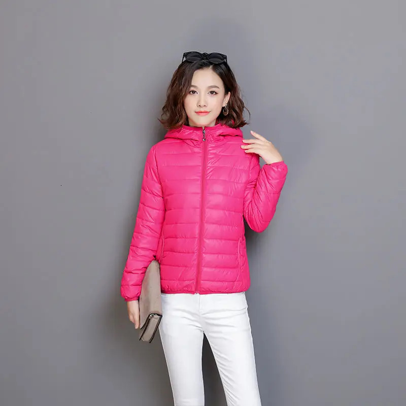 Lightweight Natural Down Jacket for Women Hooded Coat Puffer Jackets Female Winter Trend Korean Style Ultra Light Coats Hit 251017