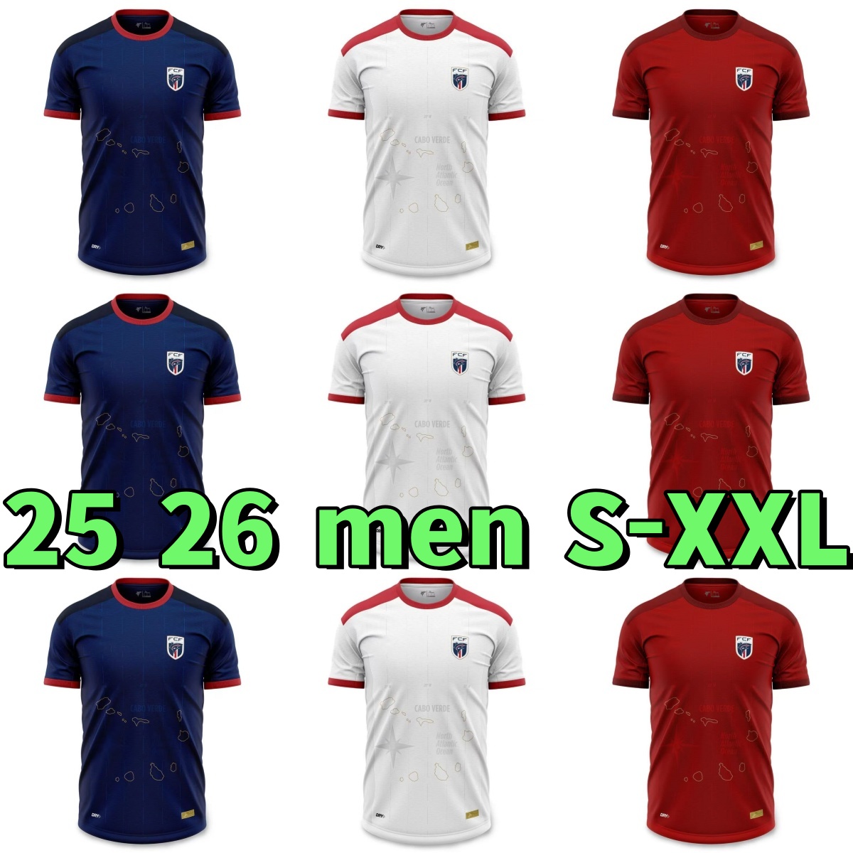 2025 Cape Verde Soccer Jerseys 25 26 Monteiro camisetas de futbol Africa Cup Home Away Third Jovane maillots de foot BEBE Men Kids Football Shirts