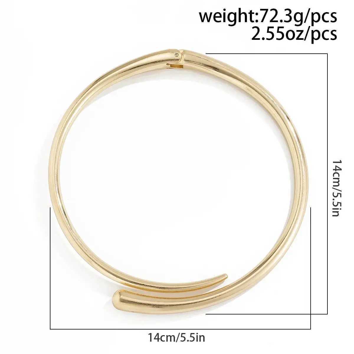 PuRui Trendy Simple Water Drop Torques Choker Necklace Open Cuff Bangle for Women Adjustable Wed Bridal Party Rings Jewelry Gift J251021