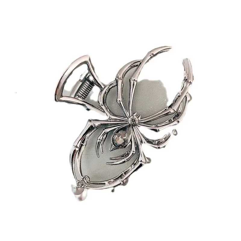 Halloween Spider Hairpin Pearl Charm Design Metal Gothpunk Hair Accessories Girls Holiday Hair Accessories Crab ClipW254021
