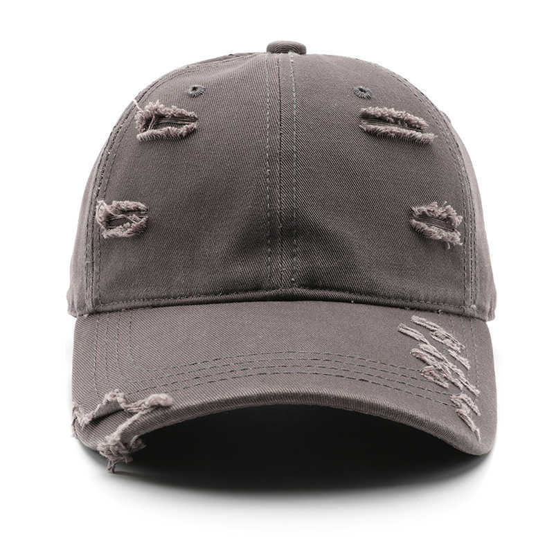 Style Personality Women Spring and Autumn Solid Color Washed Distressed Baseball Cap Outdoor Men Sports Sun Protection Shade Baseball Cap H251020