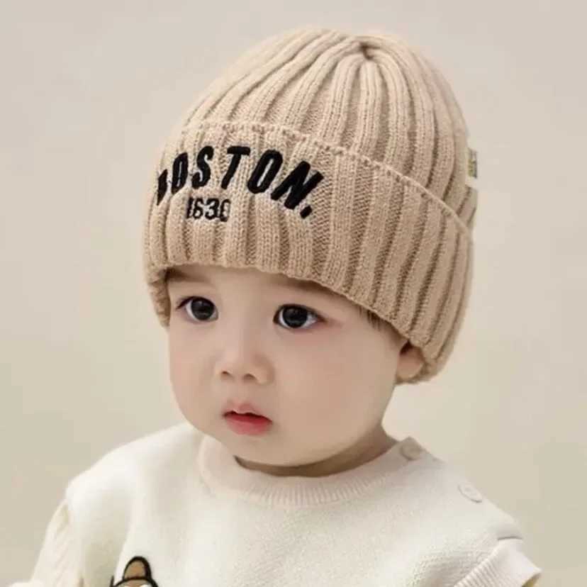 Winter Baby Hat Fashion Letter Pattern Knit Beanie Warm Cap for Infant Newborn Cold Weather Beanie Kid Accessories J251021