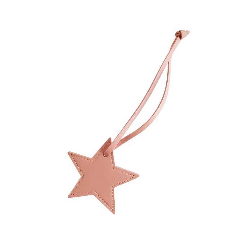 Pu Leather Keychain Five Pointed Star Shape Luggage Pendant Fashion Backpack Handbag Hanging Keyrings Accessories Jewelry Gift W251021