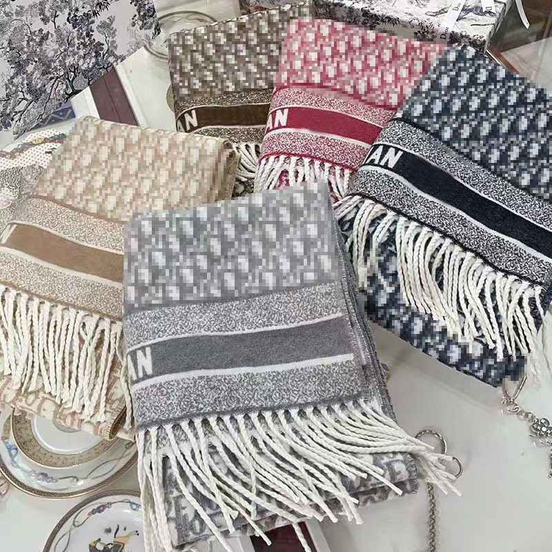 Scarves Letter wool scarf designer scarf womens luxury cashmere scarf tassel doublesided shawl warm scarves highend Top quality