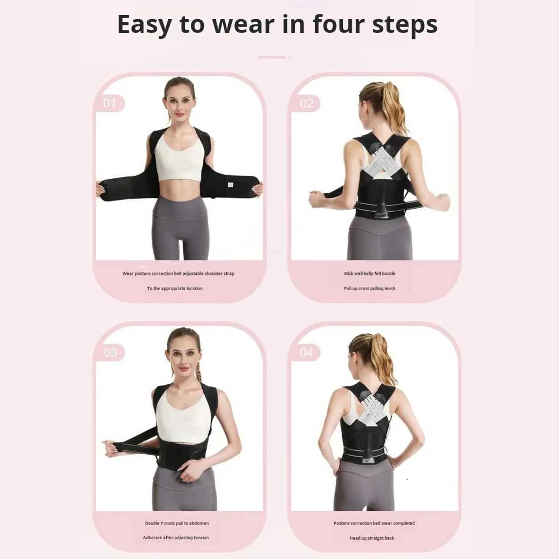 Adjustable Posture Corrector Thoracic Support Brace for Hunched Back Neck Shoulder Pain Relief D251021