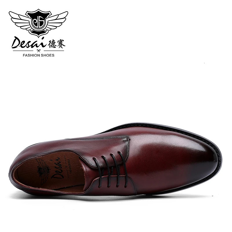 Desai Genuine Leather Derby Shoes Men business dress shoes For nan footwear Mens casual shoes classic Gifts251020