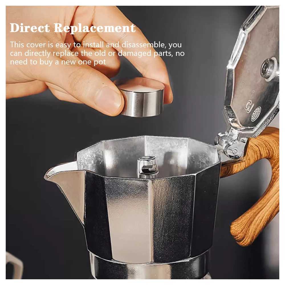 Stainless Steel Moka Pot Stovetop Splashproof Valve Moka Pot Splashproof Cover Splash Cap resso Coffee Maker Accessories Y251020
