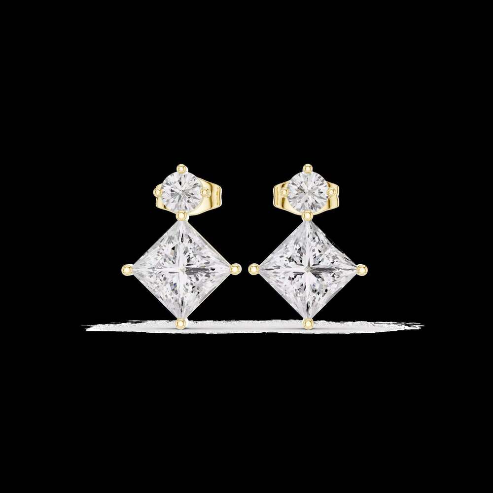 NIHAO Jewelry 10k Exquisite Silicon Stone Earrings, Suitable for Real Gold Girls