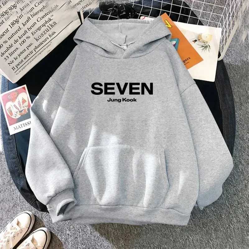 Mens hoodie printed with JungKook Seven Harajuku aesthetic autumnwinter mens sweatshirt fashionable casual hoodie W251021
