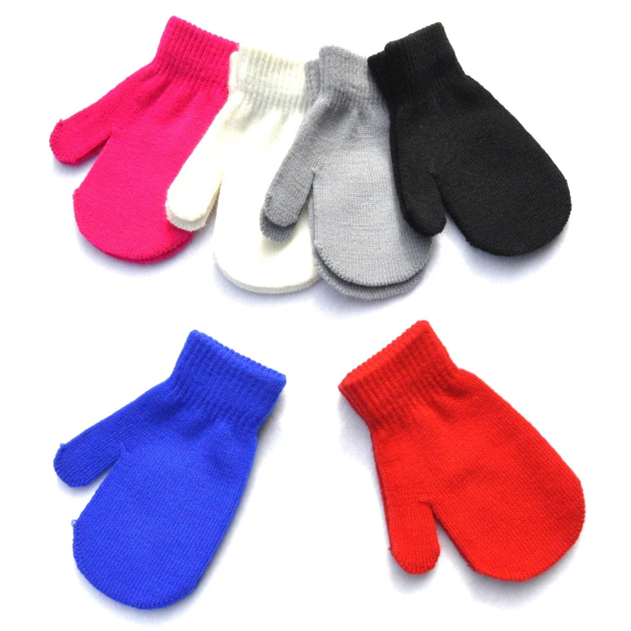 Winter Knitted Warm Gloves For 511Y Boys Girls Student Children Solid Finger Wrapped Mittens Outdoor Cycling Skiing Gloves 251021