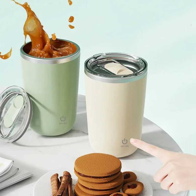 Autatic Coffee Stirring g Rechargeable Milk Mixing Cup Electric Stainless Steel Lazy Rotating g Stirring Cup Y251021