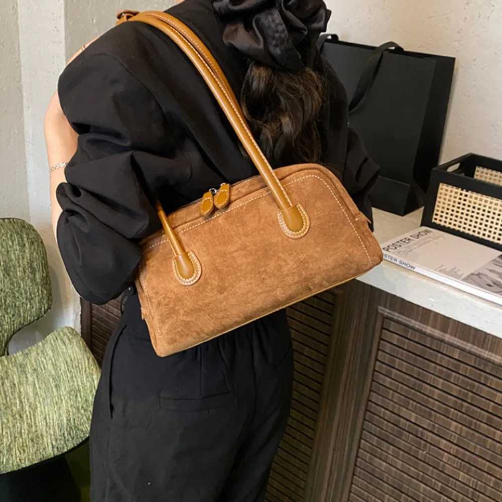 Fi Large Capacity Wen Suede Shoder Bag Korean Ins Style Persality Hobo Bag Handbags Portable Underarm Bag Wen Y251021