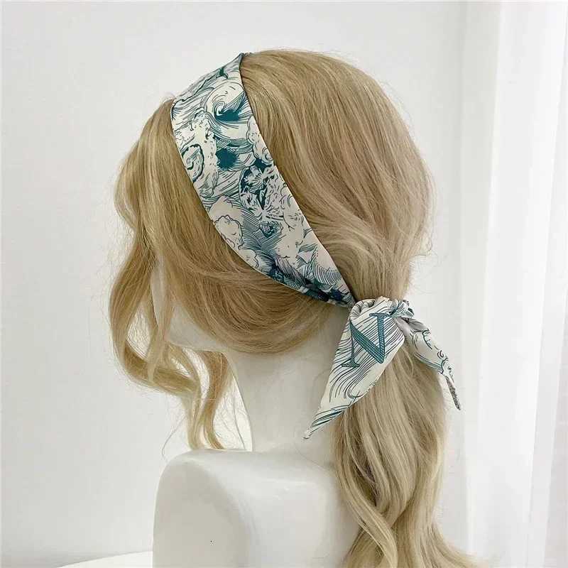 Fashion Skinny Scarf Women Luxury letter Printing Tie Bag Handle Ribbon Hair Band Womens Headscarf New Lady Design Silk Scarves W251021