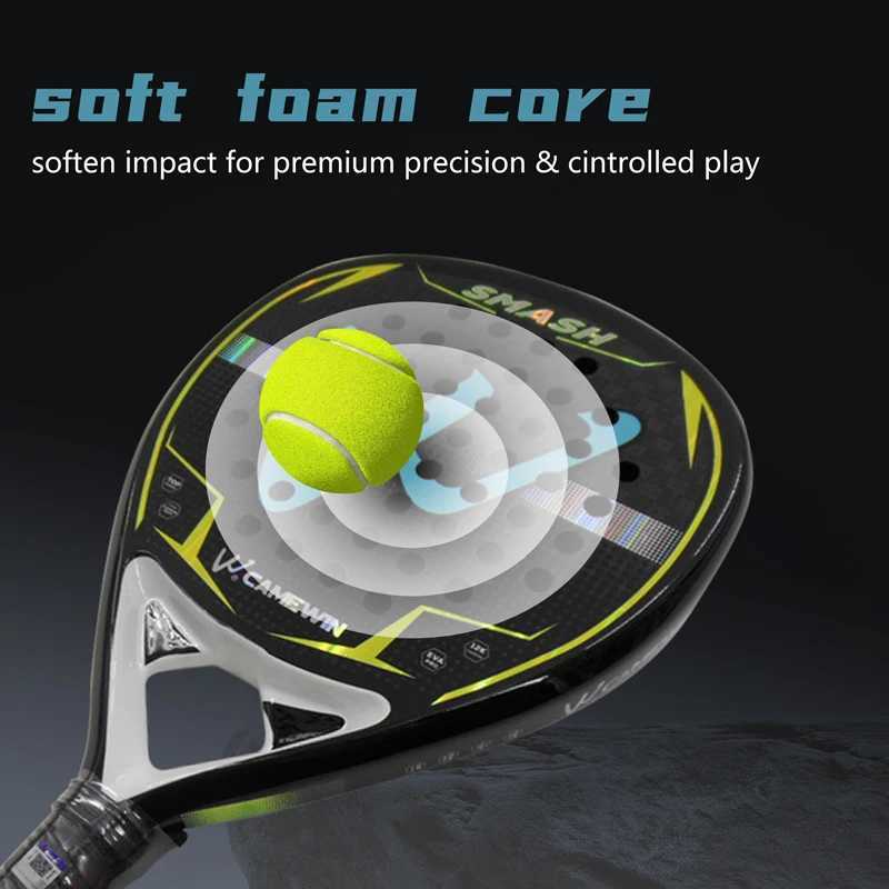 2K Carbon Fiber Padel Racket with EVA Memory Foam Cotton New Process Caged Tennis Racket Board Style Racket W251021