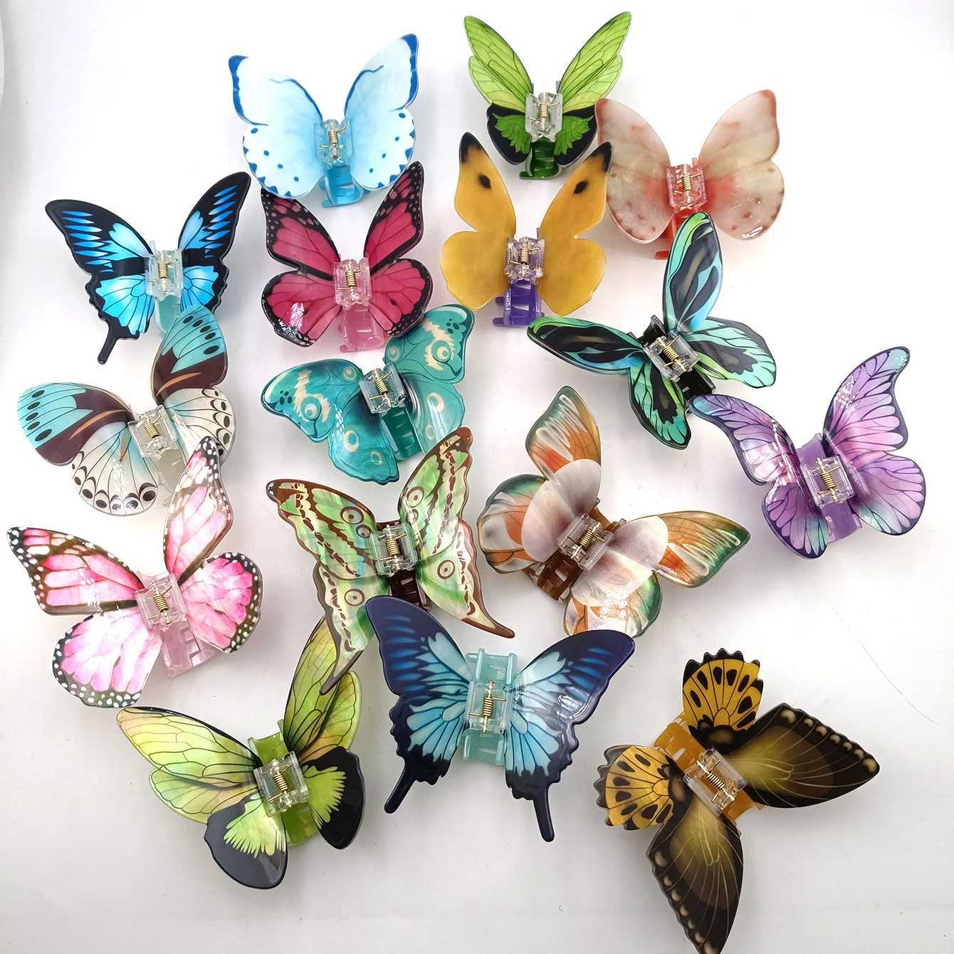 Big and Originality Butterfly Hair Claw Clips Colorful Claw Clips Accessories for Women Thin and Medium Hair styling accessoriesW254021