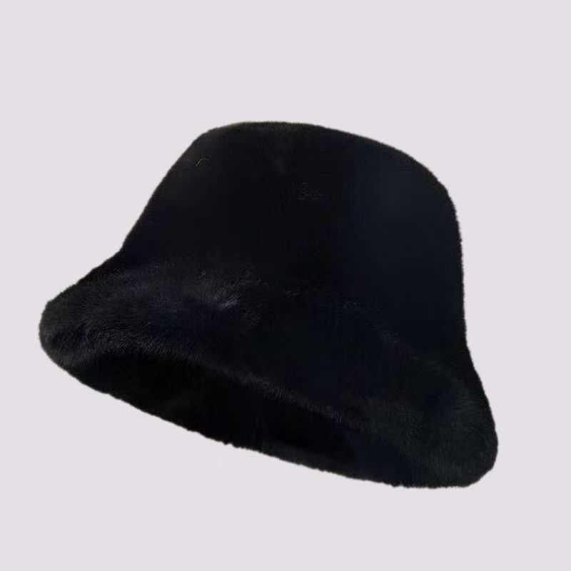 Leopard Print Fisherman Hat for Women Autumn and Winter Furry and Thickened Warm Bucket Hat Fashionable and Versatile Ear Protection Water Bucket Hat 