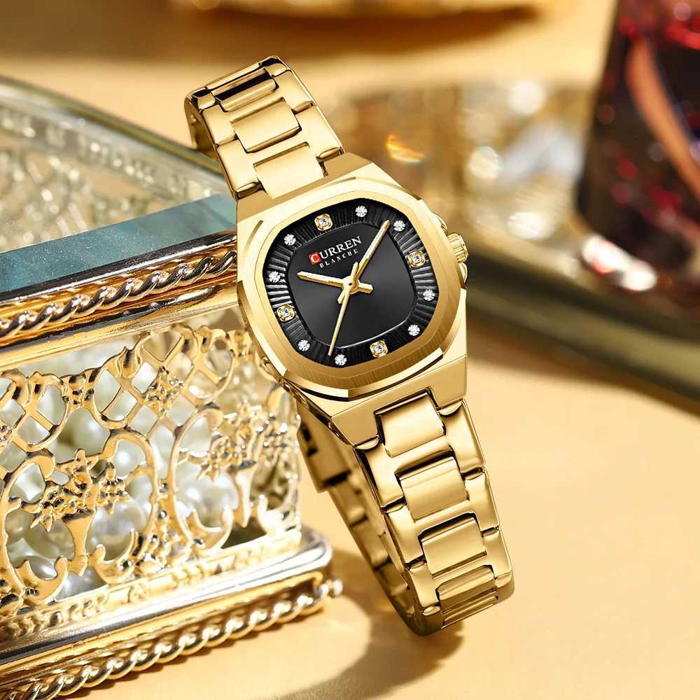 CURREN Jam Tangan Perempuan Original Waterproof Quartz Stainl Steel Minimalis Green Women 9104XJ251021