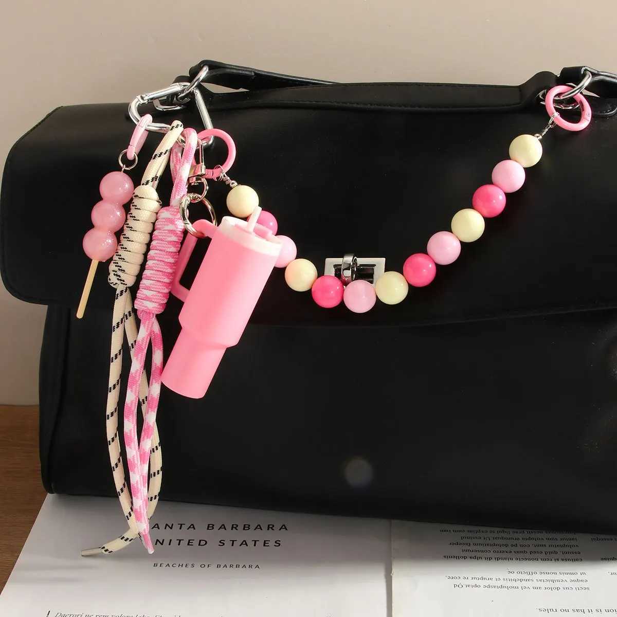 summer new product Backpack pendant canDY Hand woven rope decoration Key Chain J251121