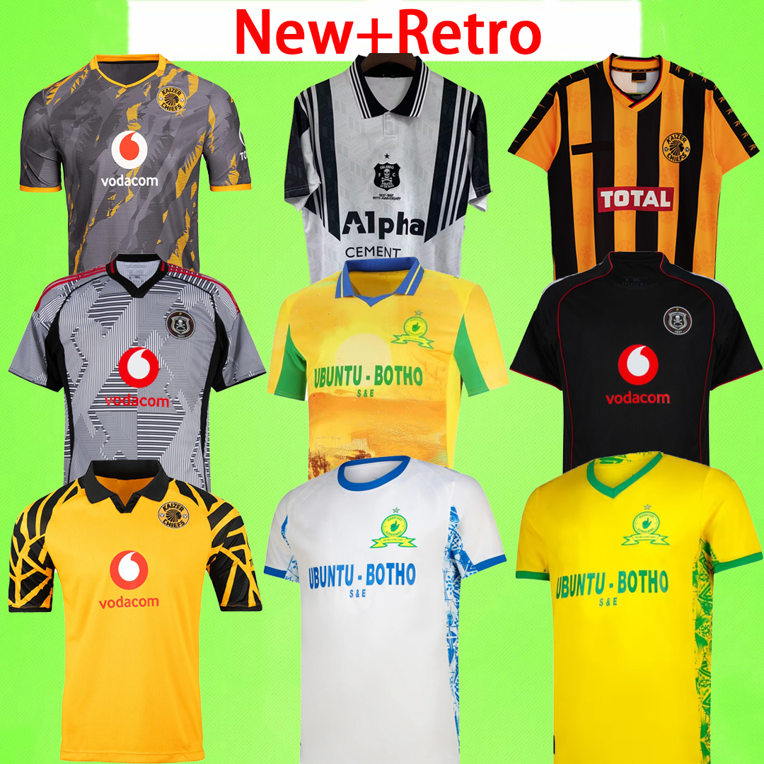 New + Retro Mamelodi Sundowns 2025 2026 Orlando Pirates Soccer Jerseys 25 26 home away kit Kaizer maillot de football shirt South Africa uniform Chiefs 97 98 1997 1998