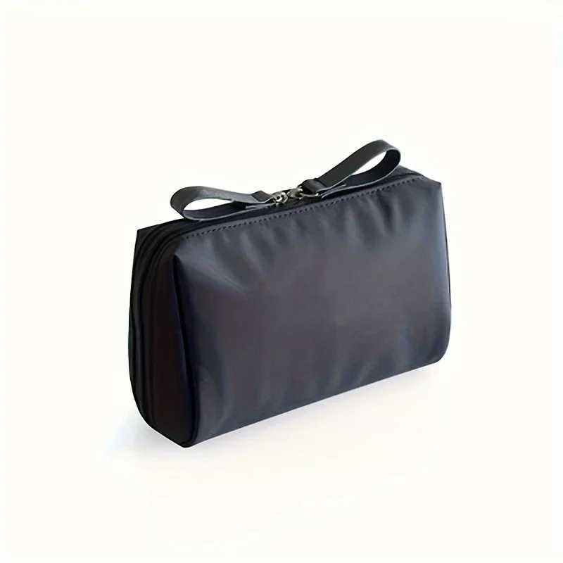 Small Solid Color Portable Makeup Bag Travel Cosmetic Pouch Storage Organizer For Daily UseW251021