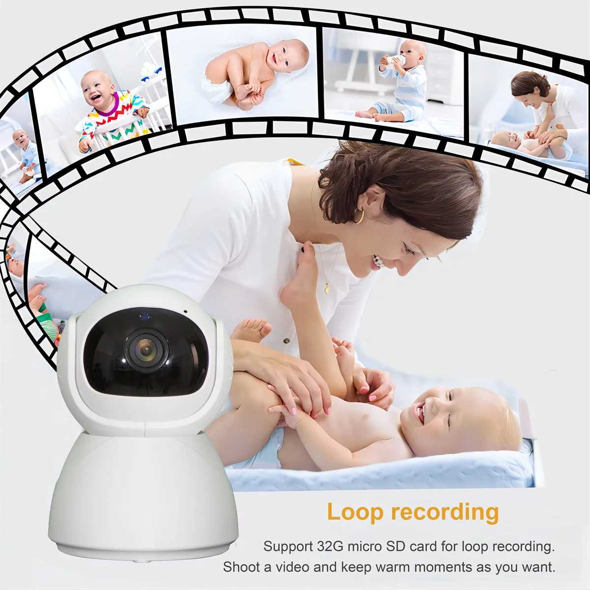 5Inch IPS Screen 720p Wireless PTZ Intercom Baby Monitor Cry Detection Feeding Plan BabySitter Nanny Camera Take PhotoVideo J251121